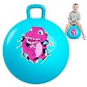 INPODAK Hopper Ball, 18In Dinosaur Toy Bouncy Ball with Handle for Kids 3-6