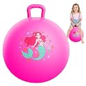 INPODAK Hopper Ball, 18In Mermaid Toys Bouncy Ball with Handle for Kids 3-6