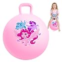 INPODAK Hopper Ball, 18In Unicorn Toys Bouncy Ball with Handle for Kids 3-6