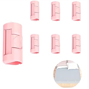 inralimot 6pack bed sheet grippers bed sheet clips bed sheet fasteners clips adjustable bedsheet grippers holder with two-speed adjustment
