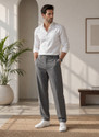 Insaint Regular Fit Men Grey Trousers