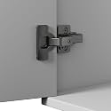 Inset Soft Close Cabinet Hinges for Kitchen Frameless Cabinets 4 Pack Self-Closing Concealed Hinge 110° 4D Adjustment Speed Control Ideal for Upgrading Cabinet Doors and Drawers