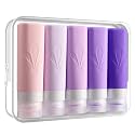 INSFIT Travel Bottles for Toiletries, TSA Approved 3oz Travel Size Toiletries, BPA Free Leak Proof Squeezable Silicone Tubes Travel Essentials for Shampoo Conditioner Lotion Soap