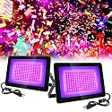inSharePlus 2 Pack 100W UV Flood Light, IP66 Waterproof Outdoor High Power Black Lights with UL Plug (4.9ft Cable), 395nm-405nm Blacklight for Glow Party, Stage, UV Glue Resin Curing Paint, Collection