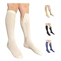 Inside Leg Zipper 30-40 mmHg Compression Grade 3 Calf Closed Toe Socks