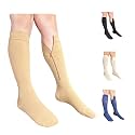 Inside Leg Zipper 30-40 mmHg Compression Grade 3 Calf Closed Toe Socks