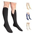 Inside Leg Zipper 30-40 mmHg Compression Grade 3 Calf Closed Toe Socks