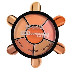 insight pro concealer palette  shade concealer  makeup wheel for face  satinmatte finish  3-in-1 conceal contour amp correct  waterproof  full coverage  15gm