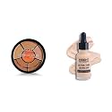Insight Cosmetics Pro Concealer Palette (Concealer) &amp; Insight Cosmetics Ultra-Thin Second Skin Long Wear Foundation, 20ml (02-ROSE BEIGE)