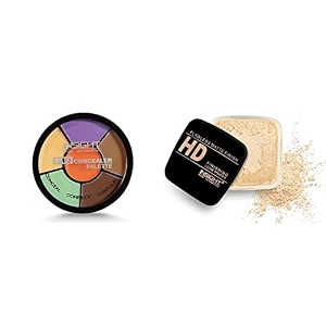 insight cosmetics pro concealer for all skin types palette - corrector 15gm amp pressed powder translucent face powder light light cream