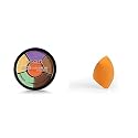 INSIGHT Cosmetics Pro Cream Natural Acne Prone Full Coverage Concealer Palette - Corrector, 15Gm &amp; Cosmetics Beauty Blender Sponge Applicator_Orange 15G, Pack Of 1