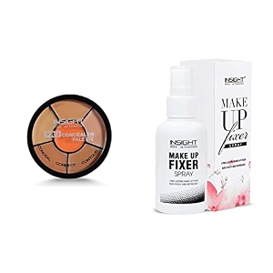 insight cosmetics pro natural cream palette full coverage concealer for normal skin amp makeup fixer spray 75ml transparent 1 count 2 count