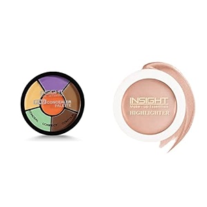 insight cosmetics pro powder concealer palette - corrector 15gm amp cosmetics glitter makeup highlighter 35 gm