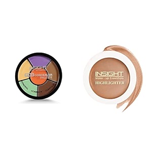 insight cosmetics pro powder luminous concealer palette - corrector 15g amp cosmetics glitter makeup highlighter 35g