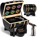 INSISART Whiskey Smoker Kit, Old fashioned Smoker Kit with Barrel,Black