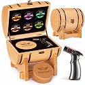INSISART Whiskey Smoker Kit, Old fashioned Smoker Kit with Barrel, Natural