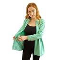Inspired Comforts Women's Mastectomy Recovery Full Sleeves Front Open Zip Up Shirt with Drain Pockets