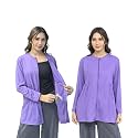 Inspired Comforts Women's Mastectomy Recovery Full Sleeves Front Open Zip Up Shirt with Drain Pockets