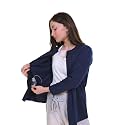 Inspired Comforts Women's Mastectomy Recovery Full Sleeves Front Open Zip Up Shirt with Drain Pockets