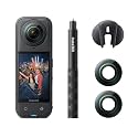 Insta360 X5 Replacement Lens Bundle - Waterproof 8K 360° Action Camera, Leading Low Light, Invisible Selfie Stick Effect, Rugged &amp; Replaceable Lens, 3-Hour Battery, Clear Audio, Stabilization