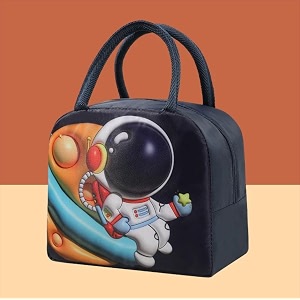 3d printed hot amp cold leak proof lunch bag for office school kids men amp women storage bag with handle tiffin bag astro