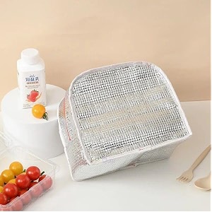 3d printed hot amp cold leak-proof lunch bag with handle  insulated office amp school tiffin storage bag for kids men amp women