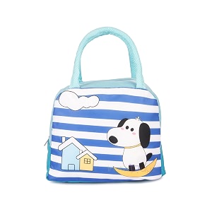 3d printed hot amp cold leak proof lunch bag for office school kids men amp women storage bag with handle tiffin bag stripe dog