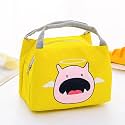 3D Printed Hot &amp; Cold Leak Proof Lunch Bag for Office School Kids Men &amp; Women Storage Bag with Handle Tiffin Bag (Yellow Monster)