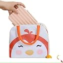 3D Printed Hot &amp; Cold Leak Proof Lunch Bag for Office School Kids Men &amp; Women Storage Bag with Handle Tiffin Bag (White)