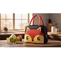 3D Printed Hot &amp; Cold Leak Proof Lunch Bag for Office School Kids Men &amp; Women Storage Bag with Handle Tiffin Bag (Black Fox)