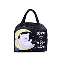 3D Printed Hot &amp; Cold Leak Proof Lunch Bag for Office School Kids Men &amp; Women Storage Bag with Handle Tiffin Bag (Bear Moon)