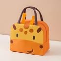 3D Printed Hot &amp; Cold Leak Proof Lunch Bag for Office School Kids Men &amp; Women Storage Bag with Handle Tiffin Bag (Yellow Dino)