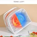 3D Printed Hot &amp; Cold Leak Proof Lunch Bag for Office School Kids Men &amp; Women Storage Bag with Handle Tiffin Bag (Brown)