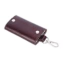 Leather Key Pouch Keychain for Men & Women – Key Holder Wallet with Key Ring | Compact Key Organizer Case for Car Keys, House Keys & Coins | Small Leather Key Wallet Pouch