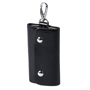leather key pouch keychain for men amp women  key holder wallet with key ring  compact key organizer case for car keys house keys amp coins  small leather key wallet pouch