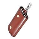 Leather Key Pouch Keychain for Men & Women – Key Holder Wallet with Key Ring | Compact Key Organizer Case for Car Keys, House Keys & Coins | Small Leather Key Wallet Pouch