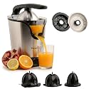 InstaCuppa Citrus Juicer Electric for Busy Moms, Quiet Copper DC Motor Juice Machine, 3 Cone Sizes, Effortless Ergonomic Handle, BPA-Free, Easy To Clean, 1-Year Warranty, 180 Watts