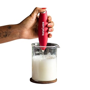 instacuppa milk frother and borosilicate glass frothing pitcher 600 ml comboelectric coffee beater includes steel standred