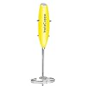 InstaCuppa Milk Frother for Coffee - Handheld Battery-Operated Electric Milk and Coffee Frother, Stainless Steel Whisk and Stand, Portable Foam Maker for Coffee, Cappuccino, Lattes, and Egg Beaters