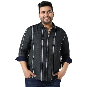 Instafab Plus Mens Button Up Regular Fit