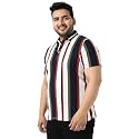 Instafab Plus Men39s Multicolour Striped Button Up