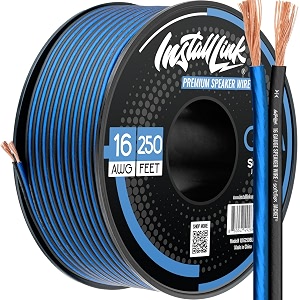 install link 16 awg gauge speaker wire cable stereo car or home theater cca 250 feet