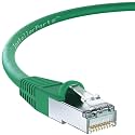 InstallerParts (10 Pack Ethernet Cable CAT5E Cable Shielded (FTP) Booted 6 FT - Green - Professional Series - 1Gigabit/Sec Network/Internet Cable, 350MHZ