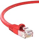 InstallerParts (10 Pack Ethernet Cable CAT5E Cable UTP Booted 1 FT - Red - Professional Series - 1Gigabit/Sec Network/Internet Cable, 350MHZ