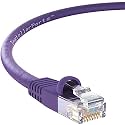InstallerParts (10 Pack Ethernet Cable CAT5E Cable UTP Booted 12 FT - Purple - Professional Series - 1Gigabit/Sec Network/Internet Cable, 350MHZ