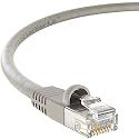InstallerParts (5 Pack Ethernet Cable CAT5E Cable UTP Booted 100 FT - Gray - Professional Series - 1Gigabit/Sec Network/Internet Cable, 350MHZ