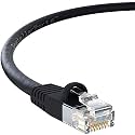 InstallerParts (5 Pack Ethernet Cable CAT5E Cable UTP Booted 6 FT - Black - Professional Series - 1Gigabit/Sec Network/Internet Cable, 350MHZ