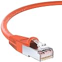 InstallerParts (5 Pack Ethernet Cable CAT6 Cable Shielded (SSTP/SFTP) Booted 4 FT - Orange - Professional Series - 10Gigabit/Sec Network/High Speed Internet Cable, 550MHZ