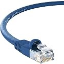 InstallerParts (50 Pack Ethernet Cable CAT5E Cable UTP Booted 2 FT - Blue - Professional Series - 1Gigabit/Sec Network/Internet Cable, 350MHZ