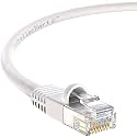 InstallerParts (50 Pack Ethernet Cable CAT5E Cable UTP Booted 1 FT - White - Professional Series - 1Gigabit/Sec Network/Internet Cable, 350MHZ